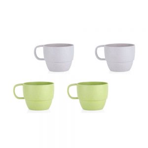 Set x 4 Mugs ecológicos en Paja De Trigo-Landik