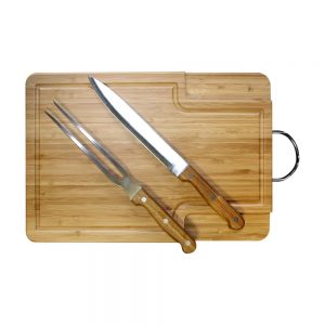 Set de asado con tabla y accesorios en madera - Landik