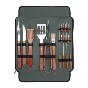 Mega set para BBQ y asados "Spring" 16 piezas en acero - Landik