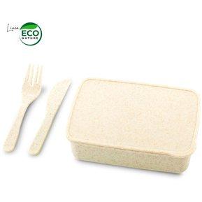 Portacomida con Cubiertos Eco Square Landik Promoactual VA-862 - Imagen 3