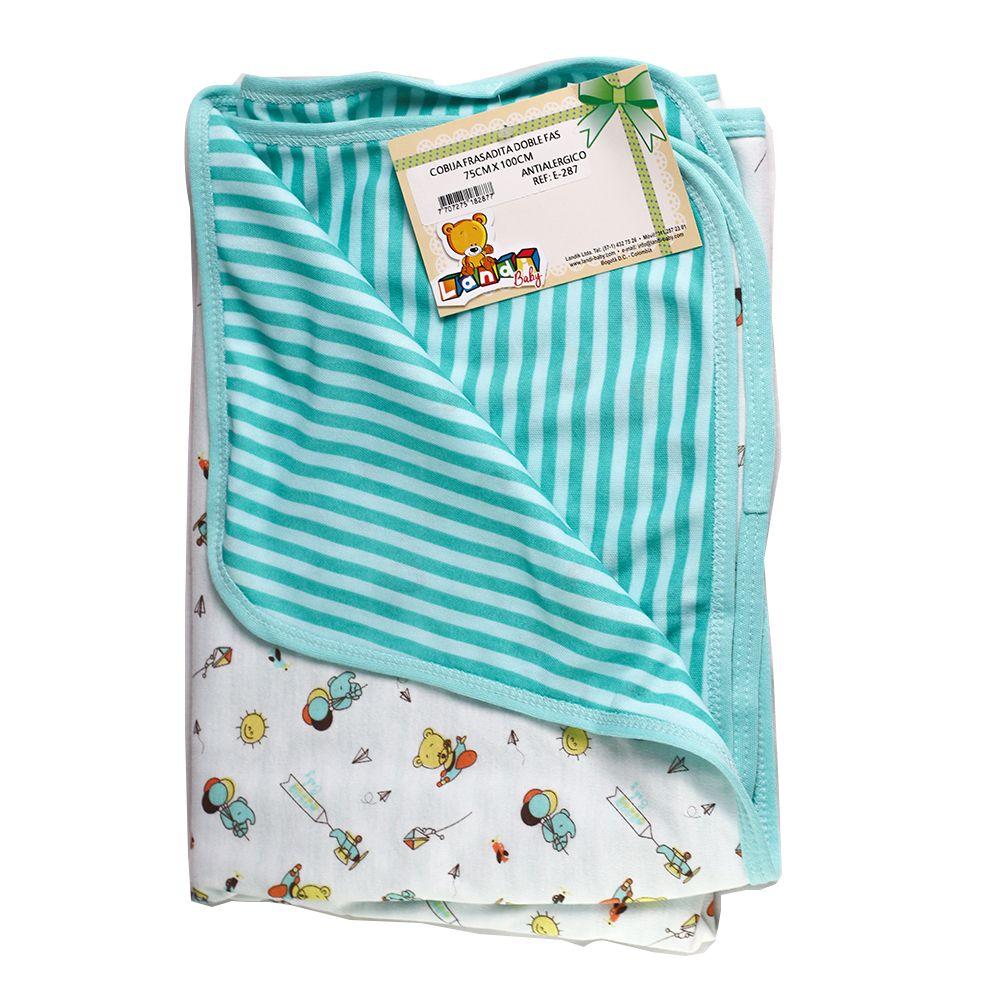 Cobija Doble Faz para bebé 75cm x 100cm avión - rosa - Imagen 4