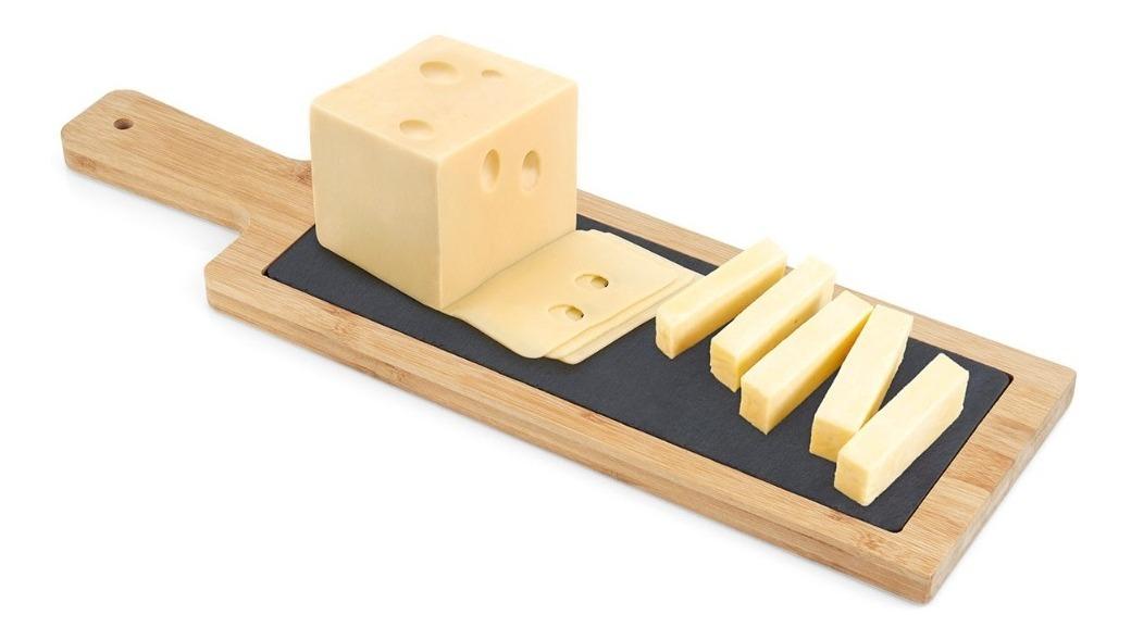 Tabla De Quesos Y Postres En Piedra Y Madera + 4 Utensilios. - Imagen 3