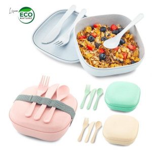 Portacomidas Ecológico Con Cubiertos