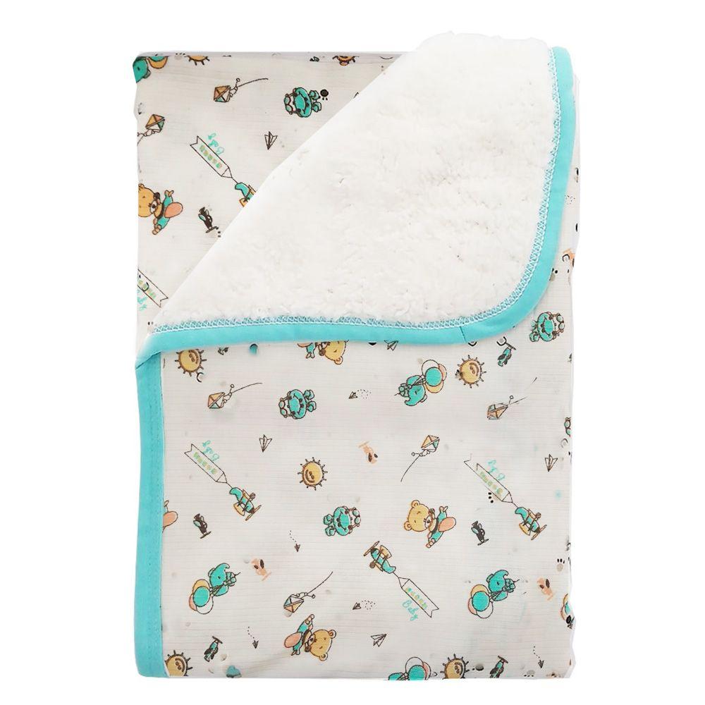 Cobija calientica para bebé 75 cm x 100 cm avión - rosa - Imagen 2