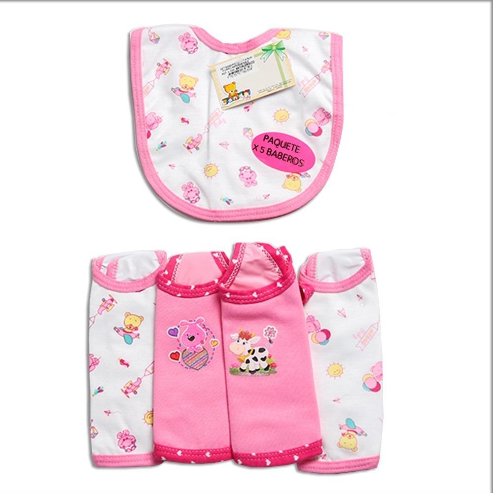 Set Baberos Redondos X 5un Landi-baby V235 Rosa - Imagen 2