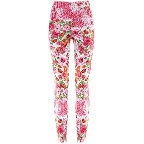 PantalónPara Mujer MCLI TipoLeggingBlanco Estampado Floral Fucsia en Drill