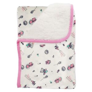 Cobija calientica para bebé 75 cm x 100 cm avión - rosa