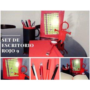Set De Escritorio Rojo 9 - Landik