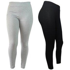 Leggings Unicolor combo X2 Color Negro y Gris