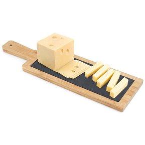 Tabla De Quesos Y Postres En Piedra Pizarra Y Bambú - Landik