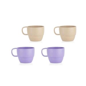 Set x 4 Mugs ecológicos en Paja De Trigo-Landik