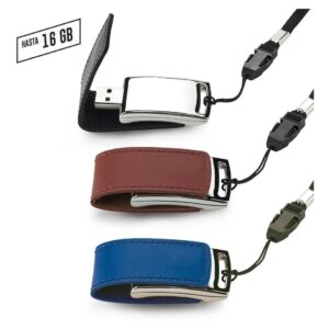 Memoria Usb Mini En Imitacion Cuero De Lujo - Color Negro