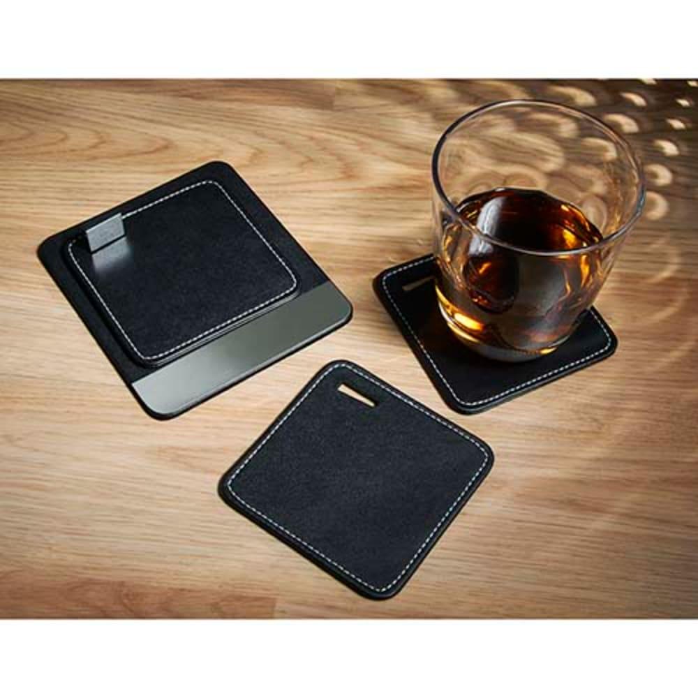 Set de portavasos en curpiel premium - Imagen 3