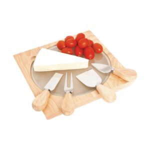 Tabla de quesos cuadrada con iman y utensilios