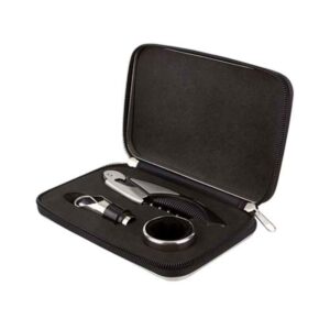 Set para vinos pequeño con 3 accesorios- incluye sacacorchos