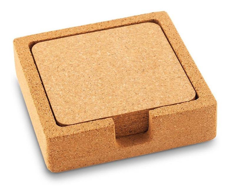 Set De 6 Portavasos En Corcho -incluye Base -landik - Imagen 2